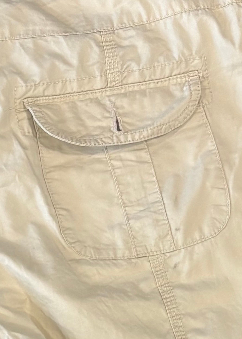 White Cargo Capri Pants