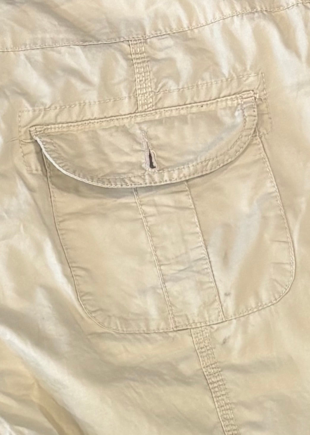 White Cargo Capri Pants