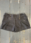 Grey Plaid Mini Shorts