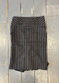 Black/GreyPinstripe Midi Skirt