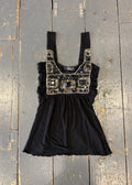 Black Sequined Tank Top