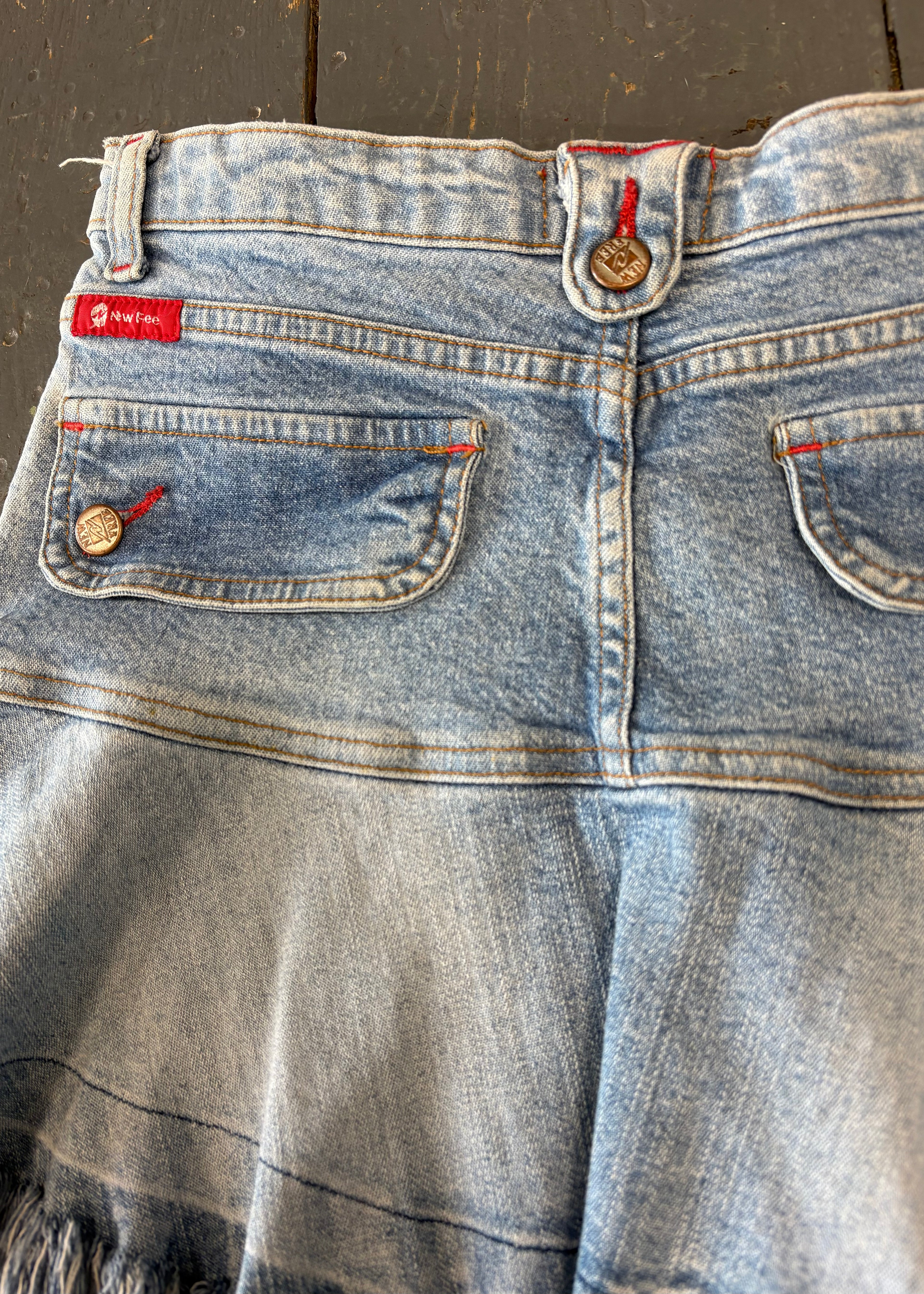 Light Denim Mini Skirt