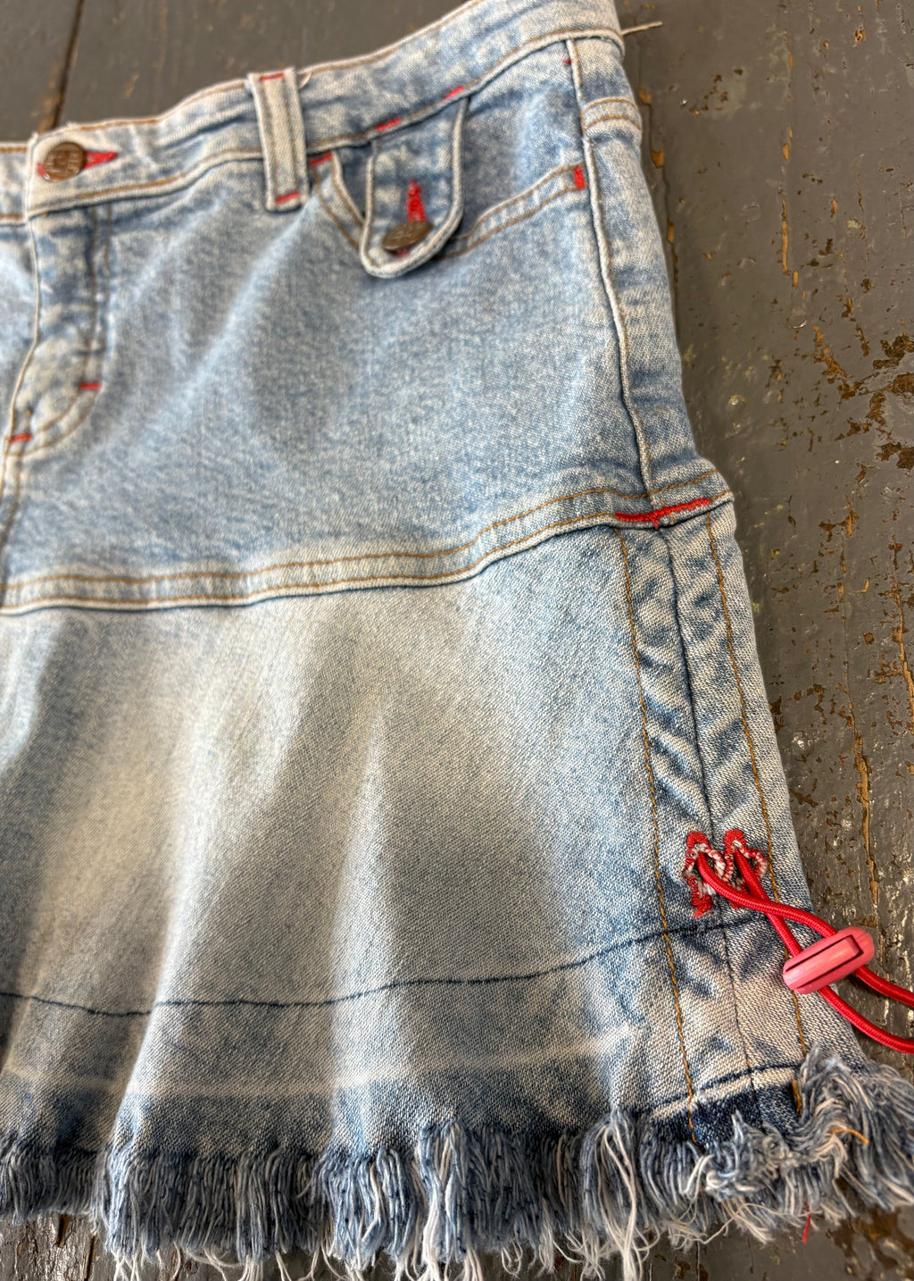 Light Denim Mini Skirt