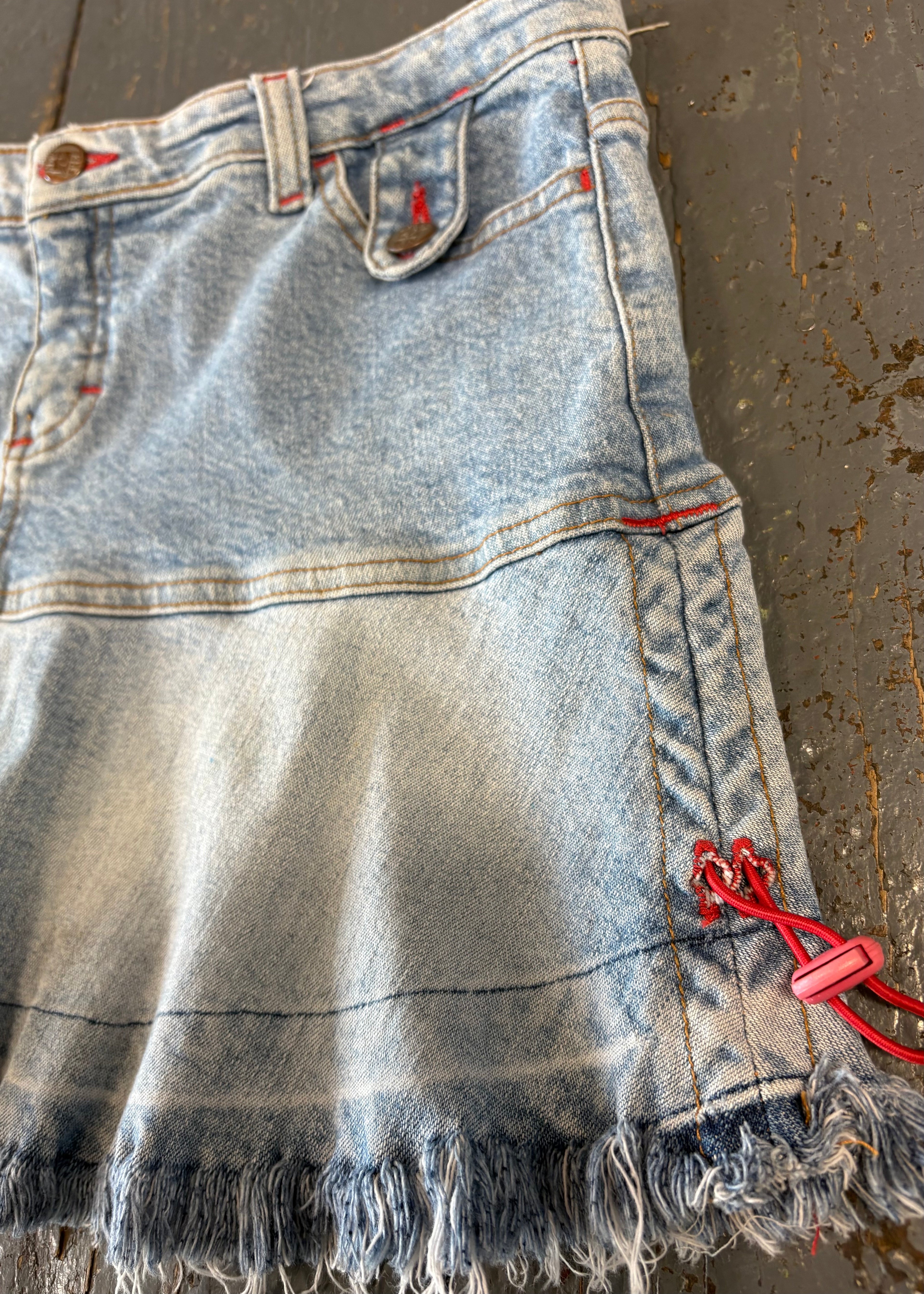 Light Denim Mini Skirt