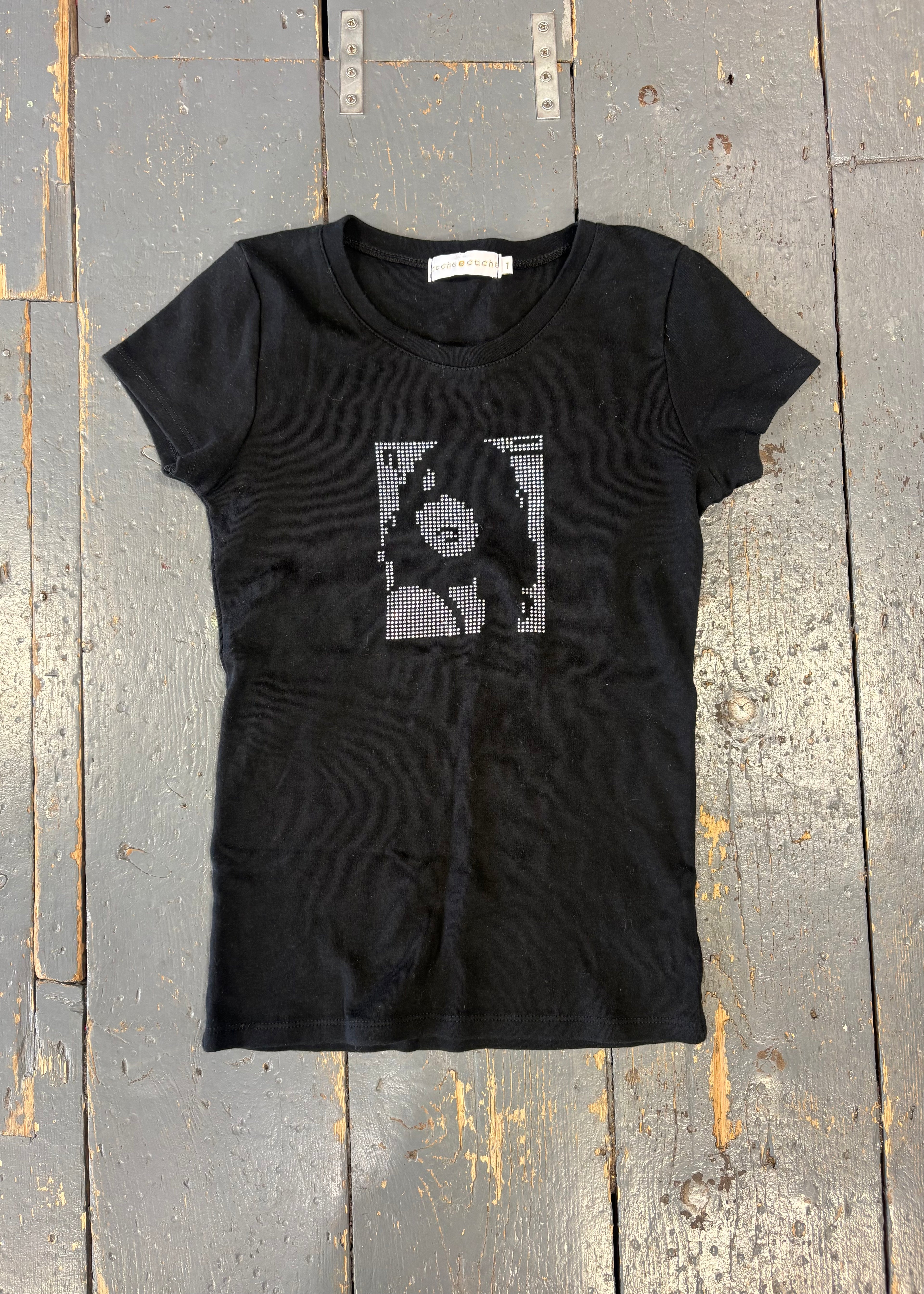 Y2k Diamanté Graphic Baby Tee