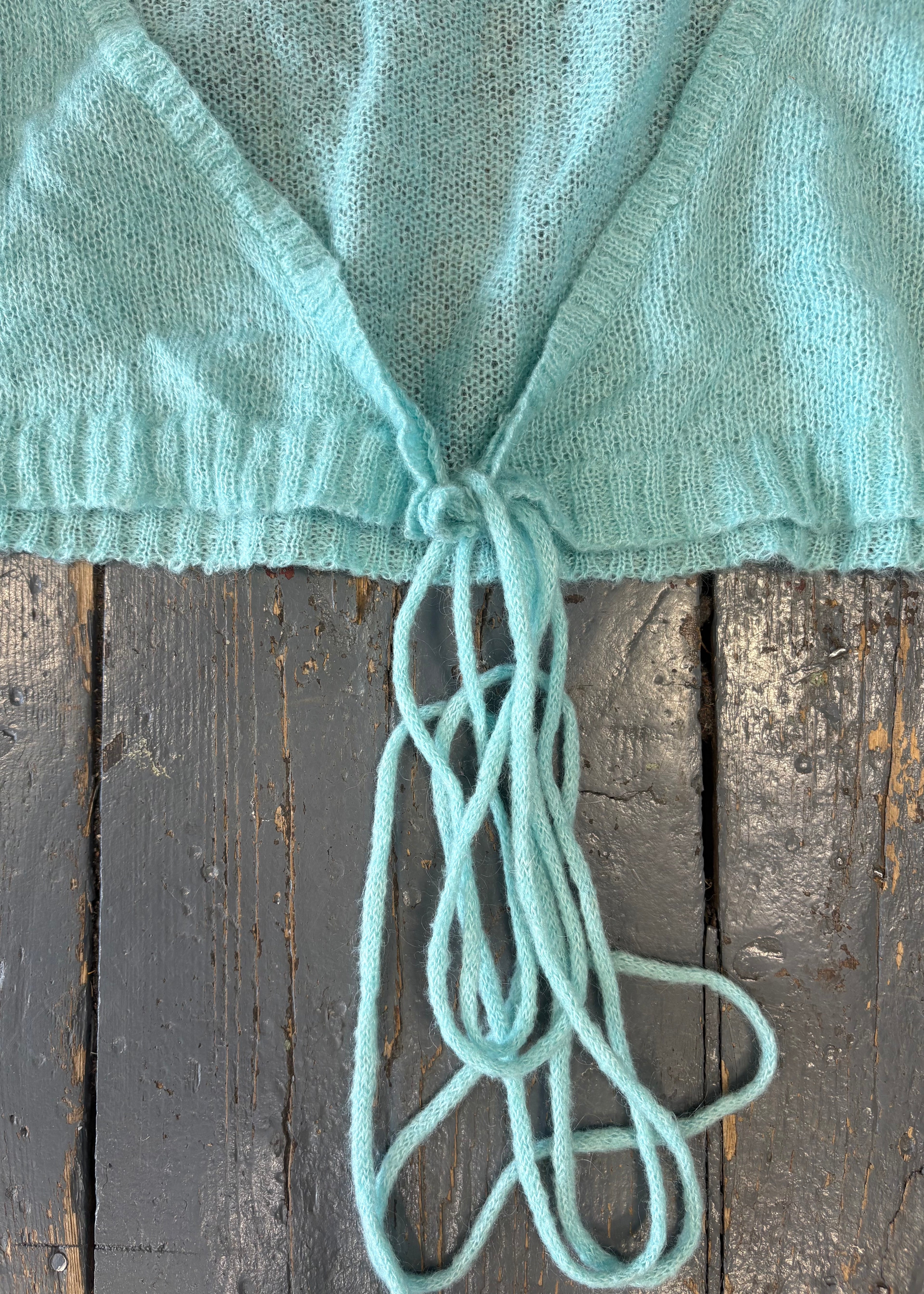 Turquoise Knitted Cardigan