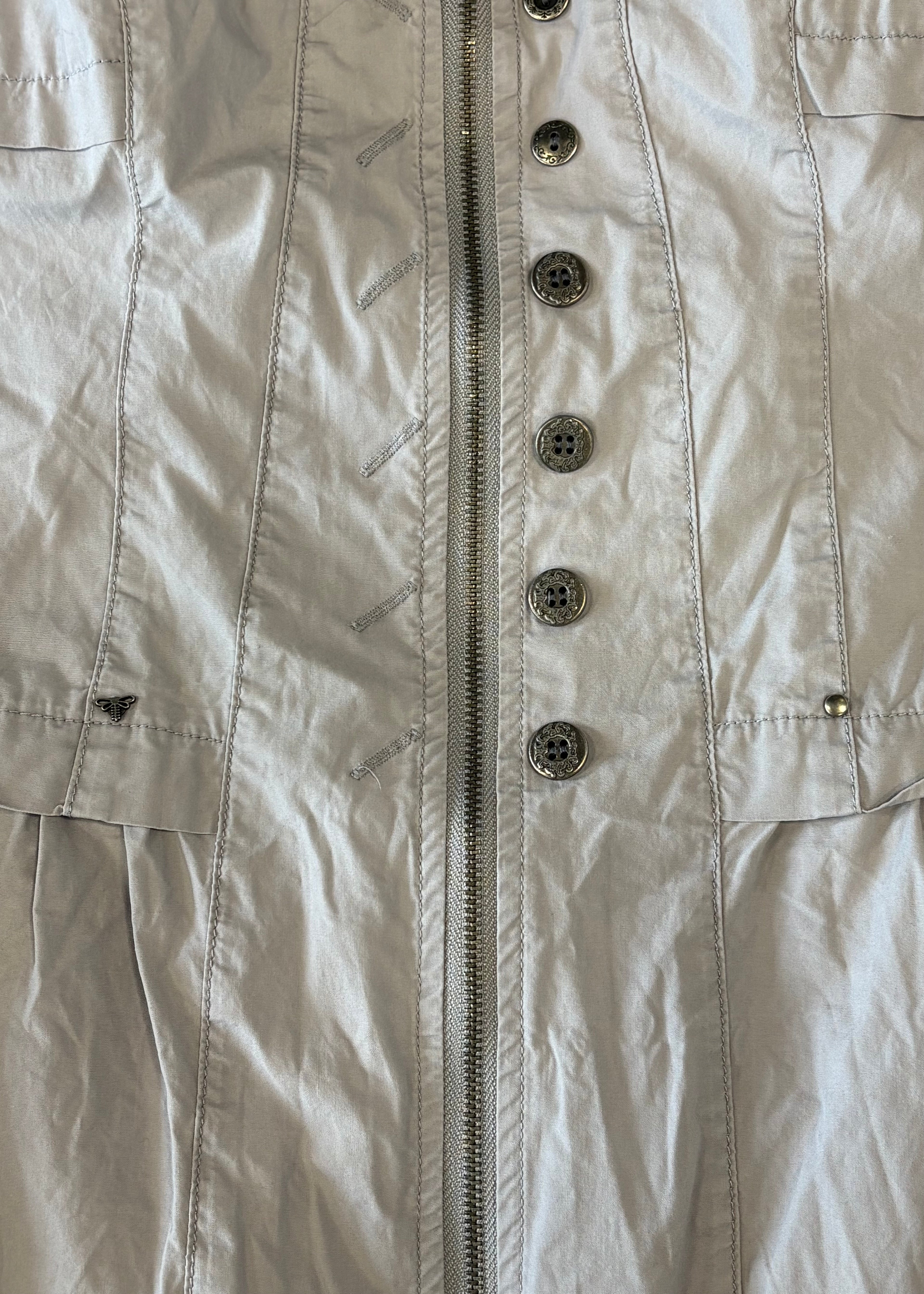 Pale Grey Detailed Dress