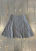 Blue Striped Knee-Length Skirt
