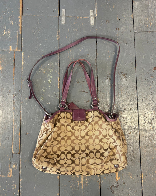 Brown/Purple Coach Bag